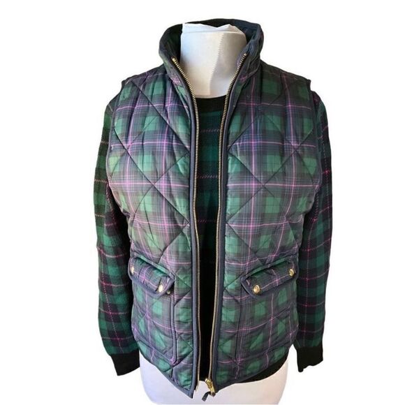 J Crew Factory Plaid Teddie Vest, Small. Heritage ralphlaurenchristmas preppy - Picture 2 of 14